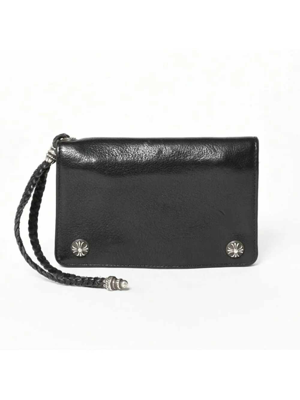 Chrome Hearts Strap Wallet Bifold Crossball Black